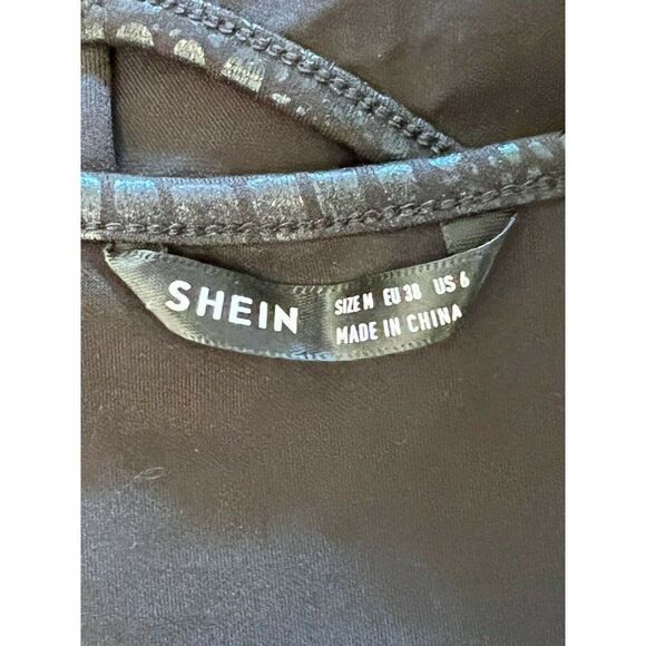 SHEIN Bra Crop Top Snakeskin Black - Picture 3 of 4